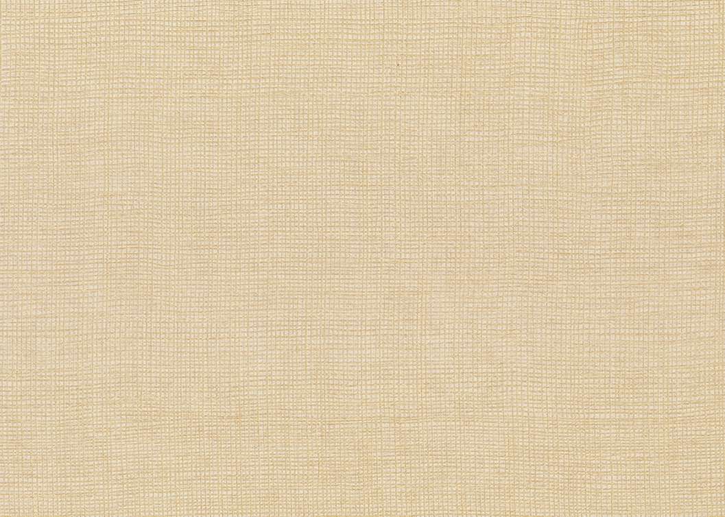 Olasz vinyl design tapéta textilhatású mintával metálos arany és krém színben struktúrált felüleltű