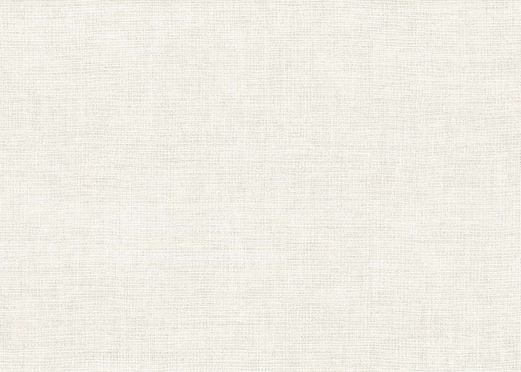 Olasz vinyl design tapéta textilhatású mintával selyemfényű fehér színben struktúrált felüleltű