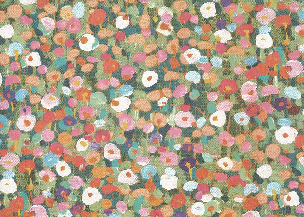 Olasz vinyl design tapéta virág mintával narancssárga színben