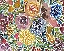 Óriás akvarell stílusú festett virágok mintás poszter tapéta 368x254 vlies