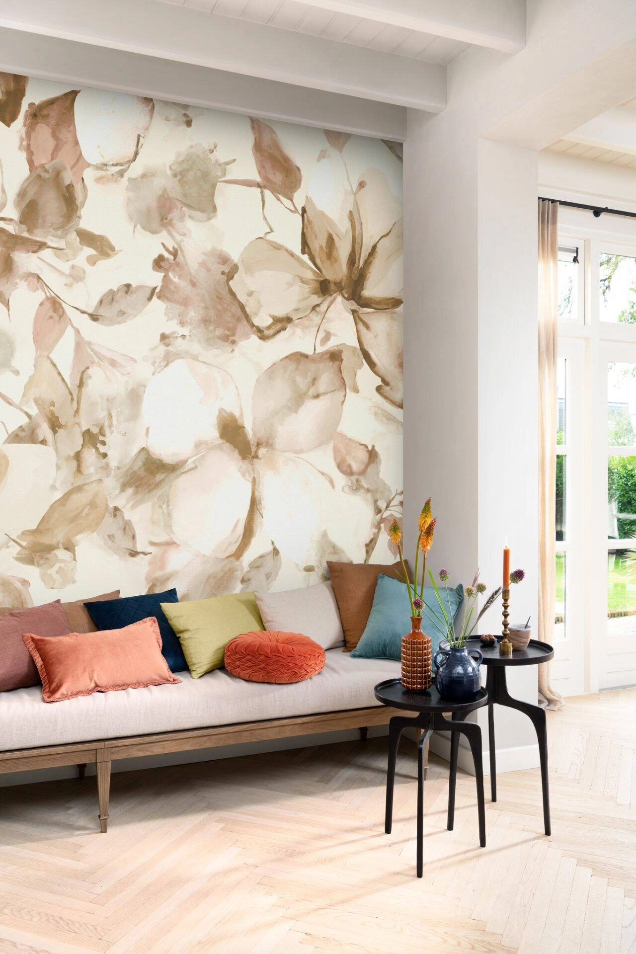 Óriás akvarell virágmintás fotótapéta