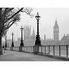 Óriás fali poszter a ködös Londoni a Westminster aptátsággal
