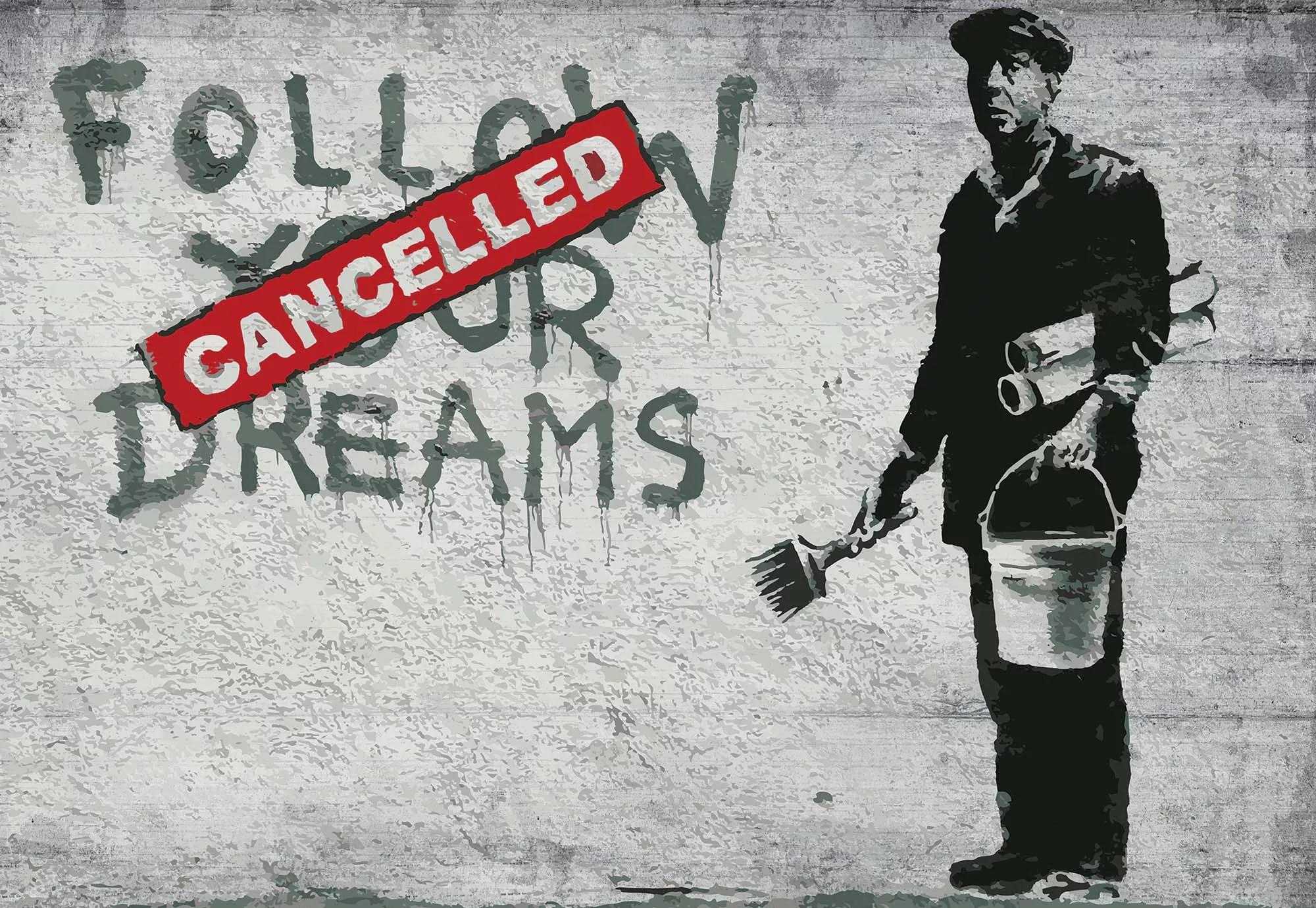 Óriás fali poszter Banksy garffiti mintával 368x254 vlies