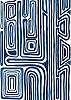 Óriás kék modern absztrakt mintás vlies poszter tapéta ismételhető