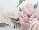 Óriás rózsaszín virágos mintával posztertapéta 368x254 vlies