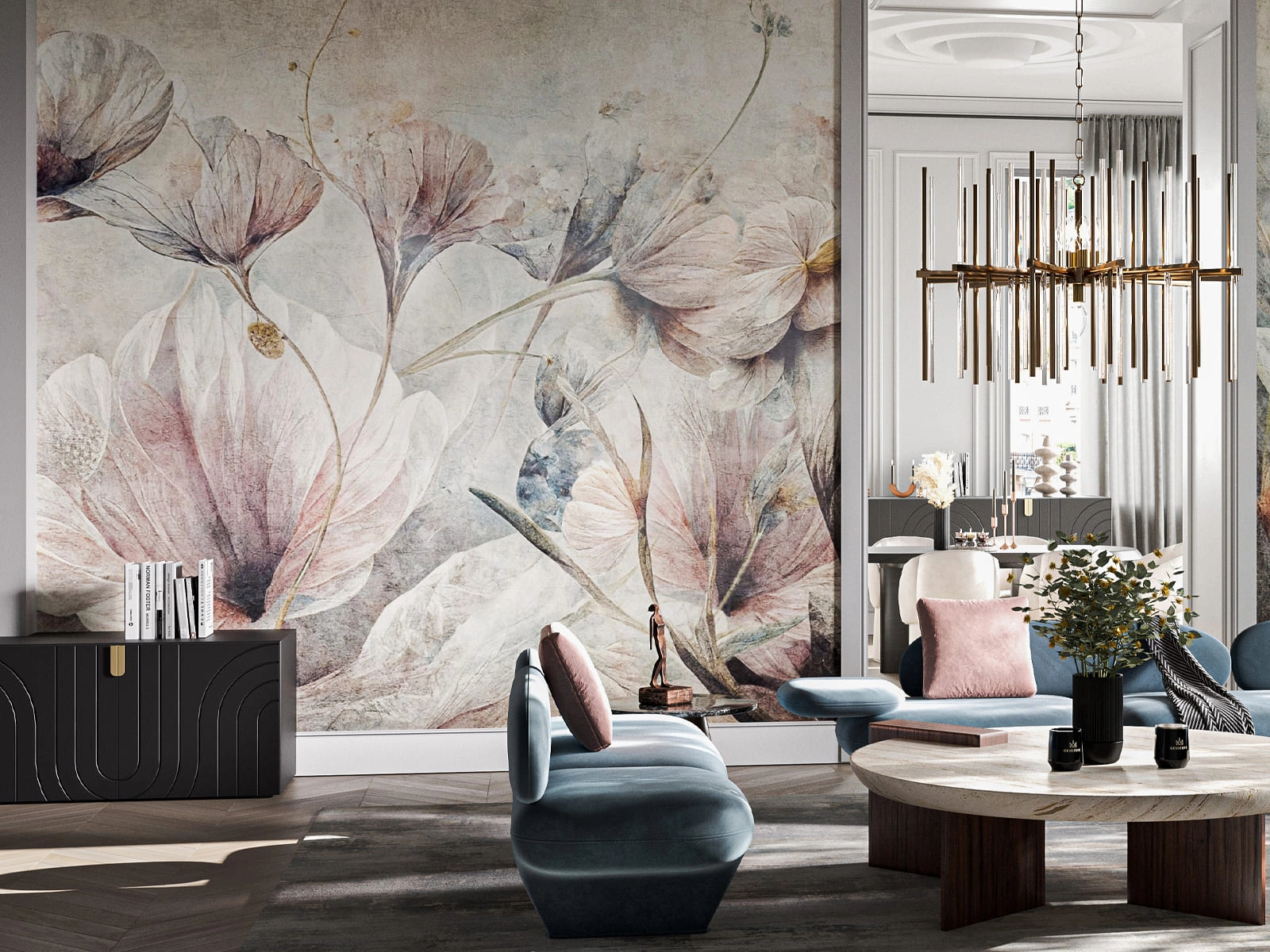 Óriás virág mintás luxus fotótapéta