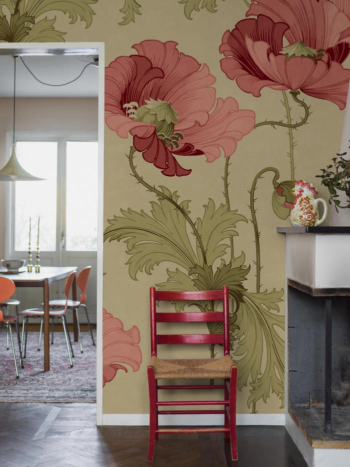 Óriás virág mintás skandináv stílusú design fotótapéta