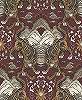 Orientális keleties stílusú bordó tigris mintás design tapéta 