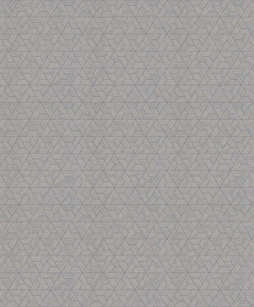 Orientális stílusú geometri mintás szürke színű tapéta