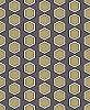 Orientális stílusú geometria mintás tapéta fekete és arany színben