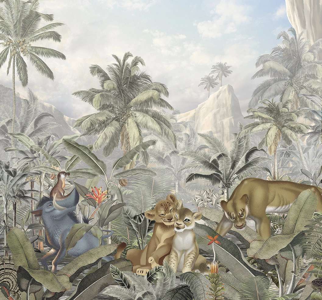 Oroszlánkirály a dzsungelben vlies gyerek poszter tapéta