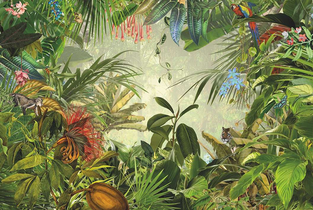 Őserdő, dzsungel mintás vlies fali poszter