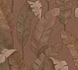 Pálamlevél mintás tapéta terrakotta színvilágban