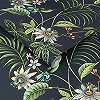 Pálmalevél és virágmintás trópusi design tapéta