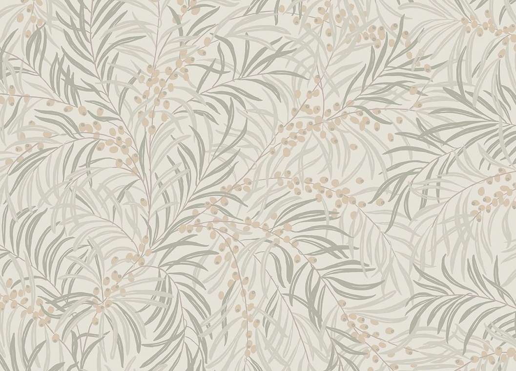 Pasztel zöld skandi design mintás tapéta Sanberg Idun Sandstone