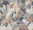 Pasztell etno stílusú botanikus mintás vinyl dekor tapéta