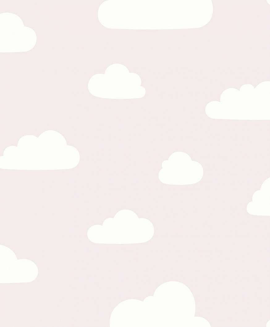 Pasztell rózsaszín felhő mintás vlies gyerektapéta