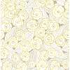 Pasztell sárga vízfestett akvarell hatású virágmintás prémium vlies tapéta