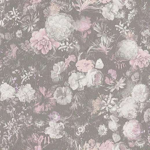 Pasztell virágmintás vintage mosható design tapéta