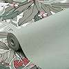 Pasztellzöld egyszínű textil hatású vlies dekor tapéta