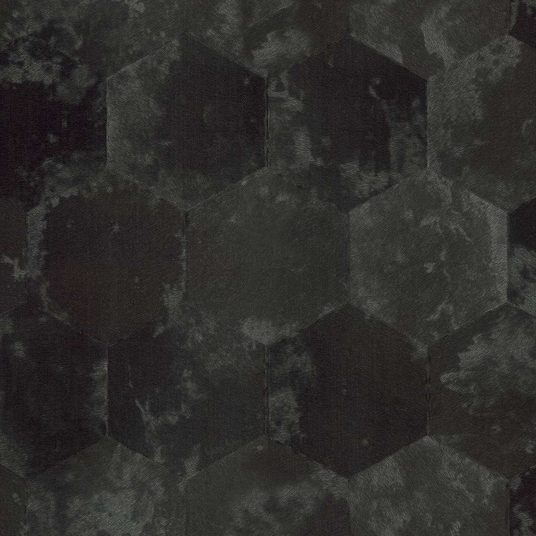 Philipp Plein olasz luxus design tapéta 106cm széles fekete hexagon mintával