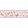 Pillangó mintás bordűr rózsaszín árnyalatokkal