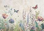 Pillangók és mezei virágmintás poszter tapéta 368x254 vlies