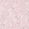 Pink-fehér pálmalevél mintás modern vlies tapéta