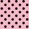 Pink fekete pöttyös mintás vlies gyerektapéta