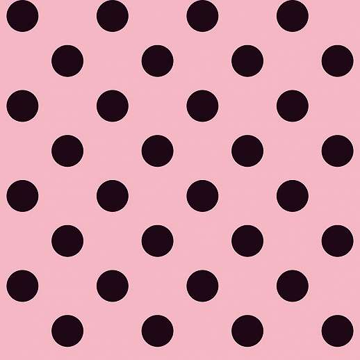 Pink fekete pöttyös mintás vlies gyerektapéta