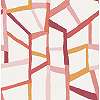 Piros rózsaszín modern geometrikus mintás skandináv hangulatú vlies prémium tapéta