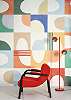 Pop art tapéta színes óriás geometrikus mintával