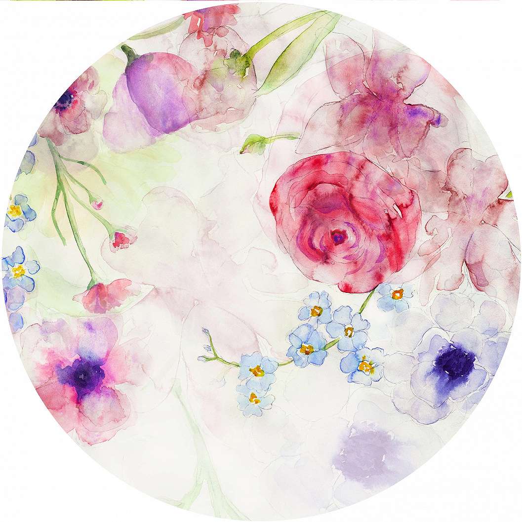 Poszter színes akvarell virágmintával öntapadós