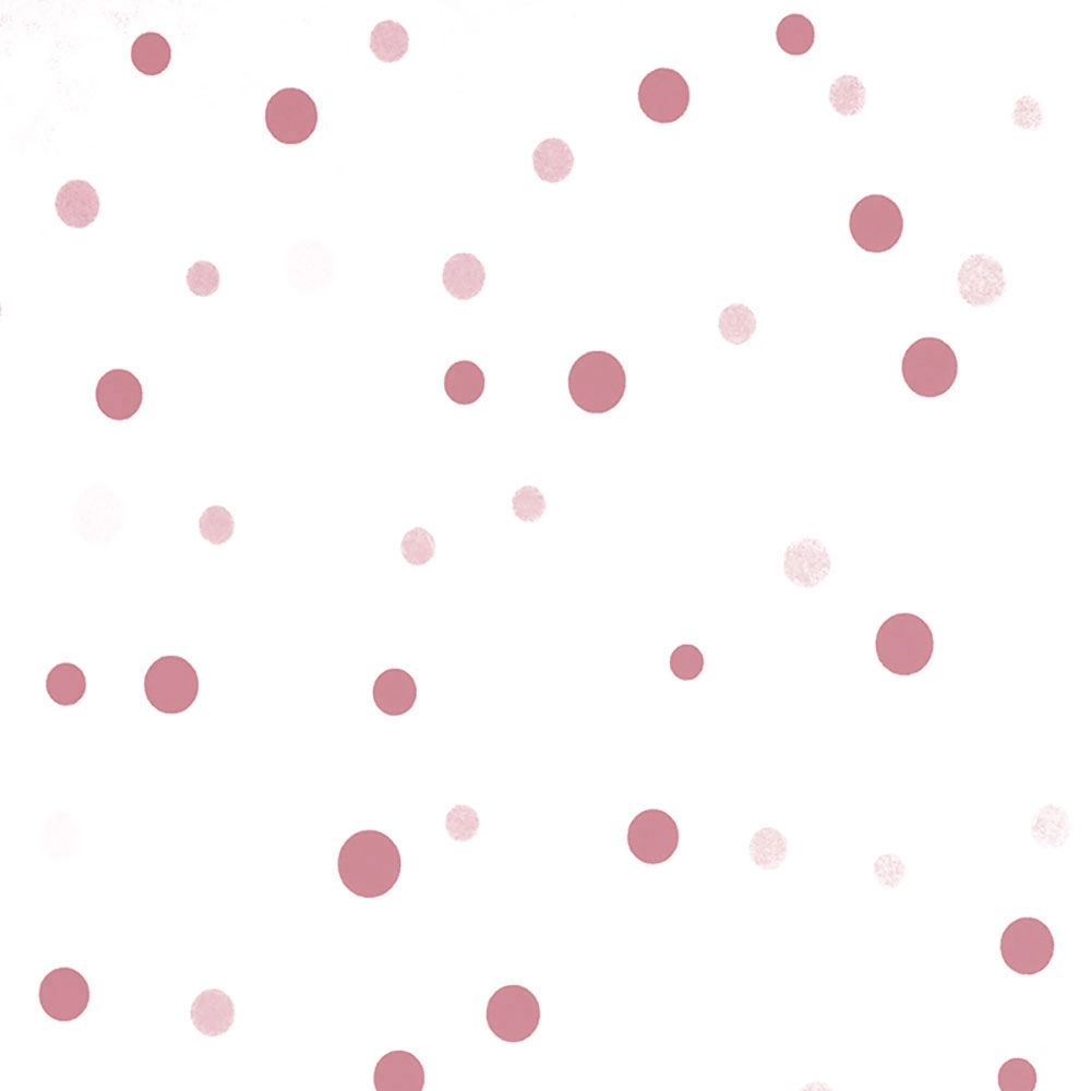Pöttyös mintás gyerek tapéta rózsaszín színben