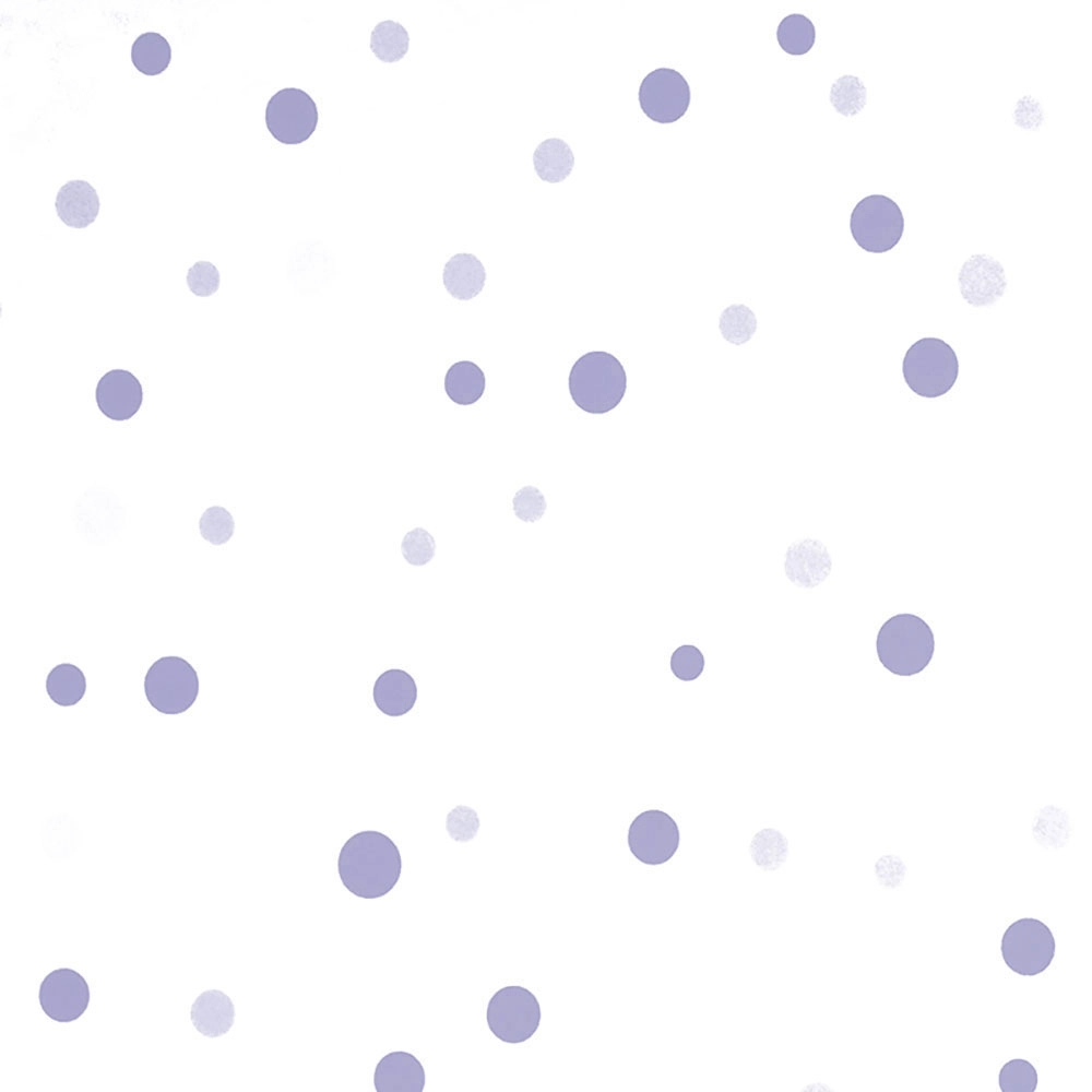 Pöttyös mintás gyerektapéta lila pöttyös mintával