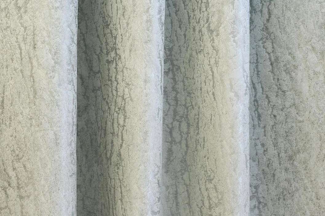 Prémium design sötétítő függöny textil ezüst fényes koptatott mintával