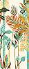 Prémium Khroma poszter tapéta modern tropusi botanikus mintával struktúrált felülettel