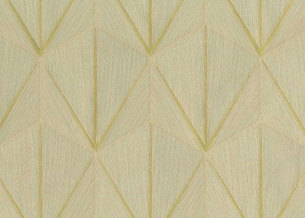 Prémium olasz geometria mintás struktúrált beige és arany design tapéta 