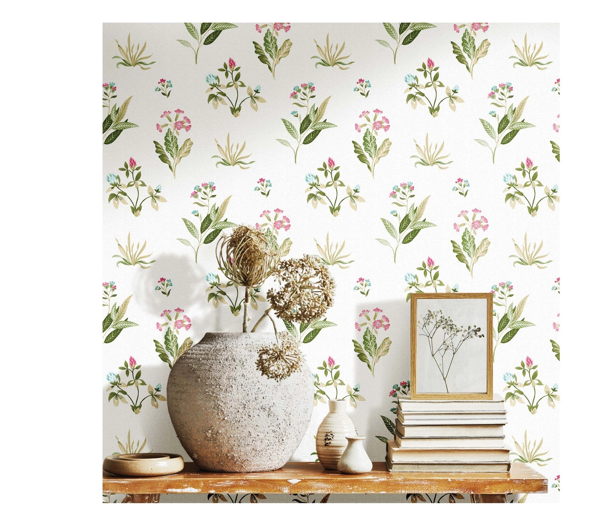 Provance design tapéta apró mezei virág mintákkal
