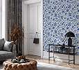 Provence kék inda és virág mintás tapéta