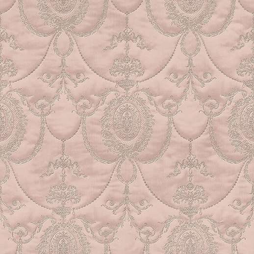 Púder rózsaszin klasszikus barokk mintás dekor tapéta