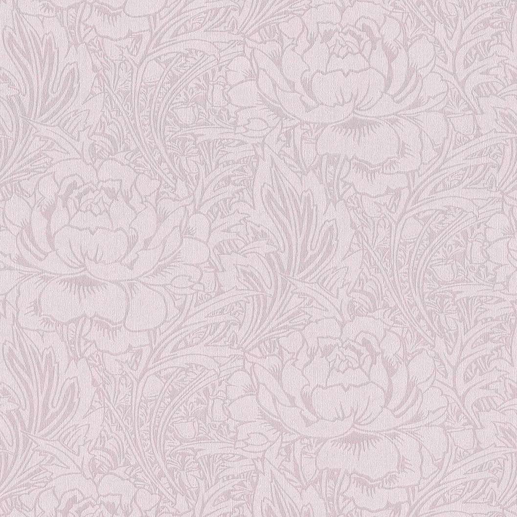 Púder rózsaszín virágmintás vlies design tapéta