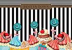 Retro cupcakes mintás fali poszter 368x254 vlies
