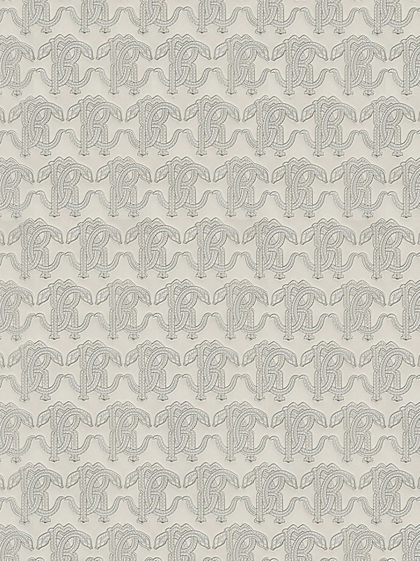 Roberto Cavalli luxus tapéta ezüst színű RC monogramm mintával