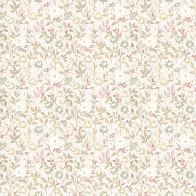 Romantikus apró virág mintás olasz vinyl tapéta barack színben