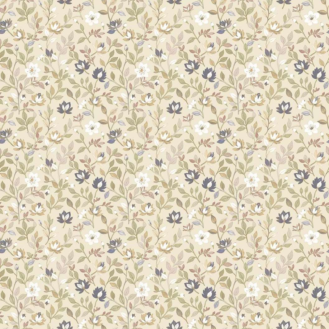 Romantikus apró virág mintás olasz vinyl tapéta beige színben