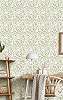 Romantikus apró virág mintás olasz vinyl tapéta zöld színben