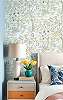 Romantikus fa és madár mintás olasz vinyl tapéta kék színben