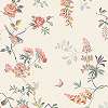 Rózsa és madár pillangó mintás klasszikus angol tapéta