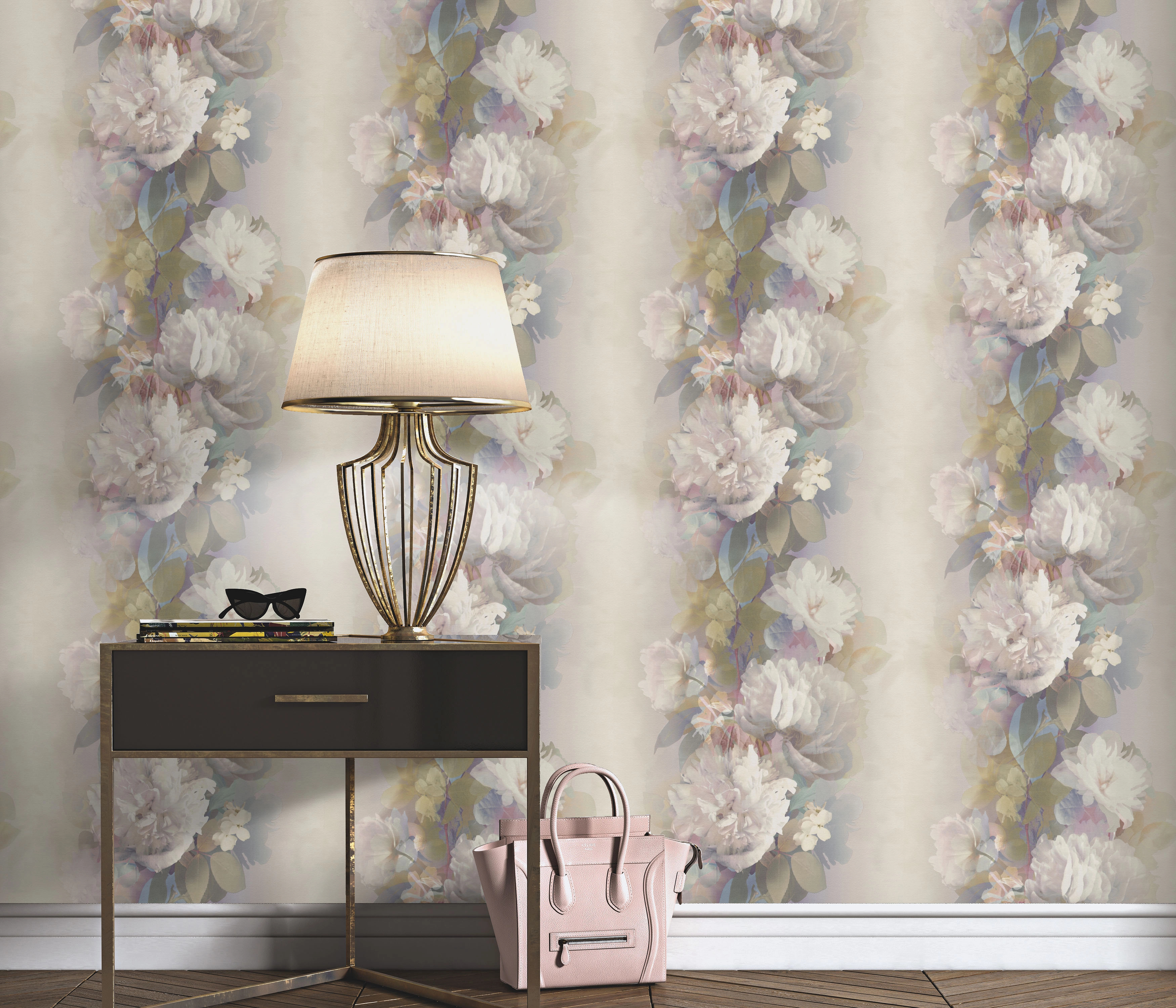 Rózsa mintás vinyl dekor tapéta